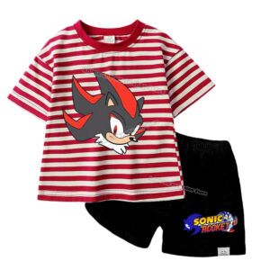 Pyjama court enfant Sonic avec T-shirt, tête de Shadow