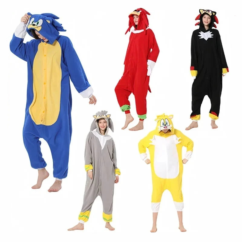 Pyjama combinaison rouge Sonic avec Knuckles The Echidna – Image 2