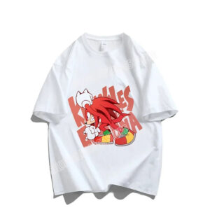 T-shirt Sonic Knuckles The Echidna en blanc ou noir