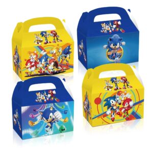 Sachets à bonbons Sonic pour fête d'anniversaire, 4 pièces