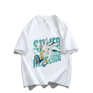 T-shirt Sonic blanc ou noir avec Silver The Hedgehog