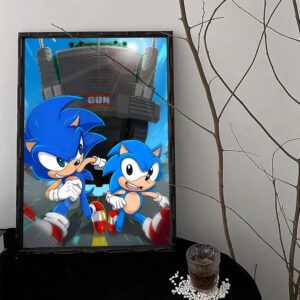 Poster Sonic, duel Sonic vs Sonic en plusieurs dimensions