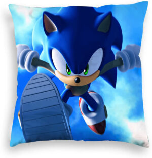 Housse de coussin Sonic en saut 45x45cm