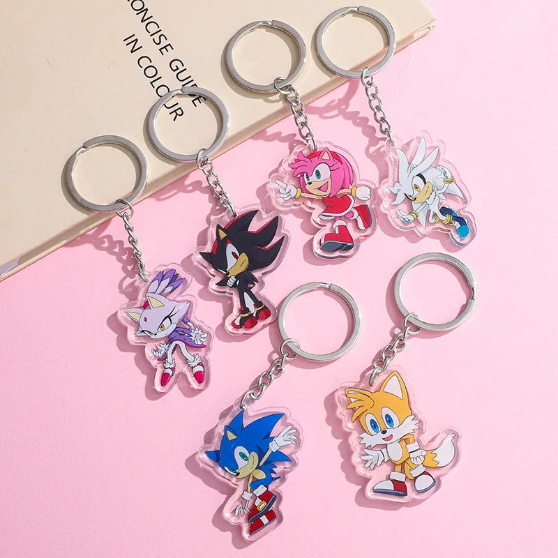 Porte-clé Sonic Silver The Hedgehog en acrylique – Image 2