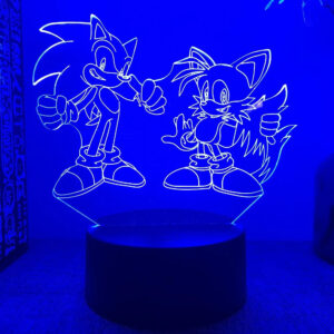 Lampe Sonic et Tails avec variante 7 ou 16 couleurs