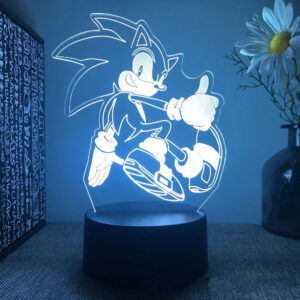 Lampe Sonic 3D, variante 7 couleurs ou 16 couleurs