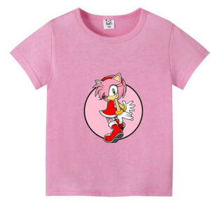 T-shirt fille Sonic enfant Amy Rose, tailles 100 à 160