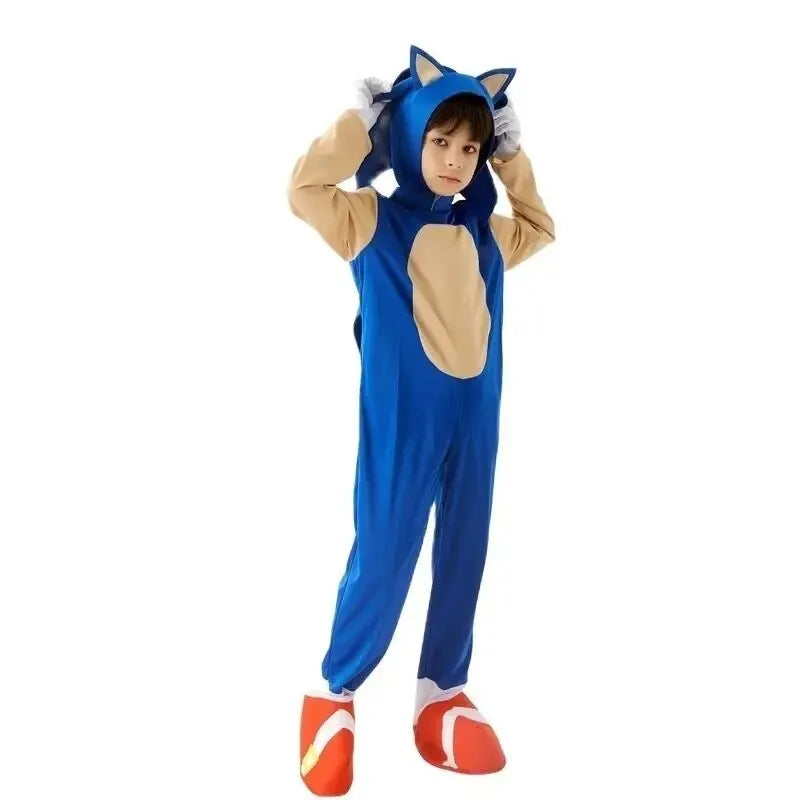 Déguisement Sonic pour enfant avec tailles 4-6 ans à 10-12ans – Image 2