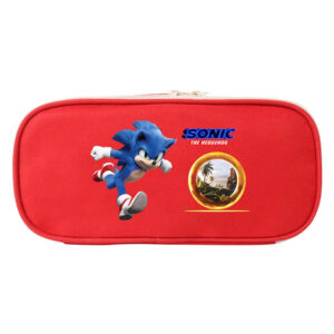 Trousse scolaire Sonic avec anneau jaune