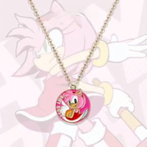 Collier médaillon Sonic avec Amy Rose