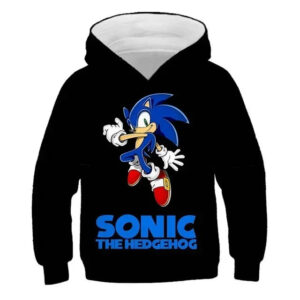 Sweat à capuche bleu Sonic l'Hérisson