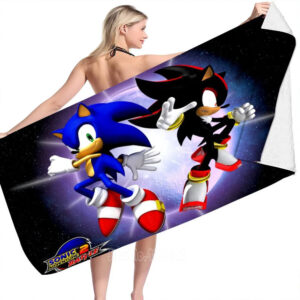Serviette Sonic et Shadow en plusieurs dimensions