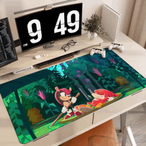 Tapis de souris Sonic avec Knuckles et Mighty en détente