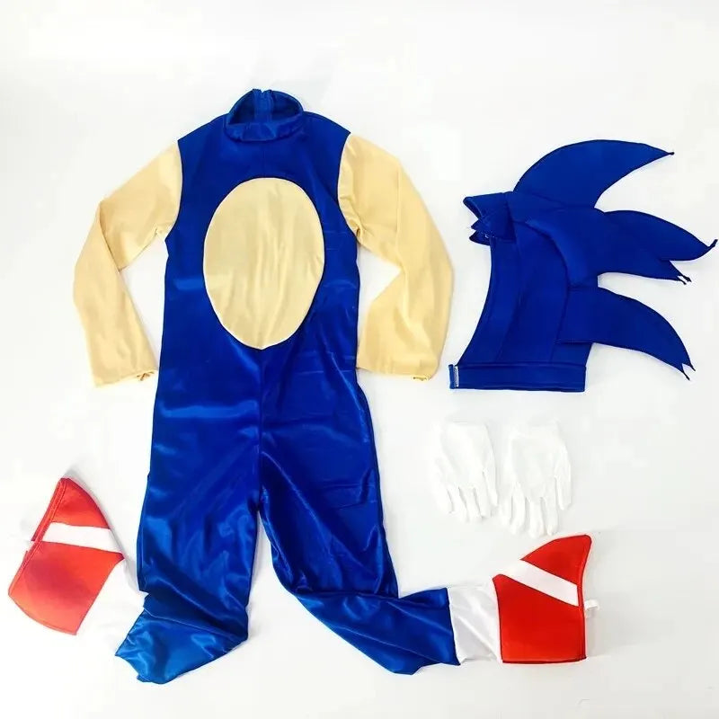 Déguisement Sonic pour enfant avec tailles 4-6 ans à 10-12ans – Image 4