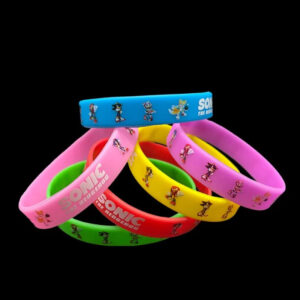 Bracelets Sonic en silicone, lot de 10