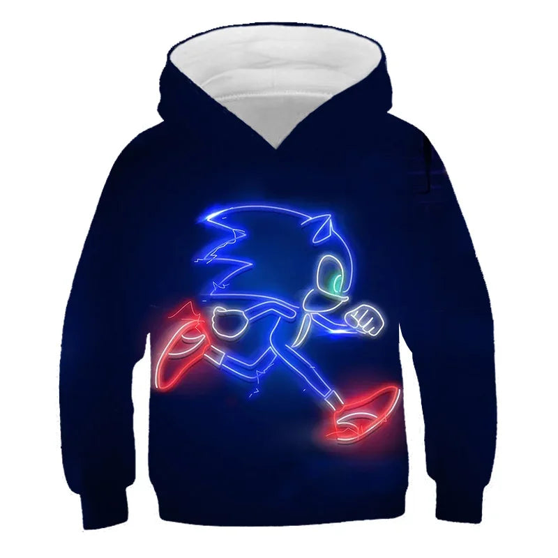 Pull Sonic enfant, tailles 90cm à 160cm