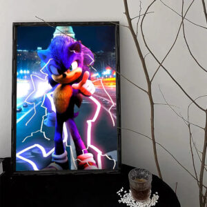 Poster Sonic au style électrique