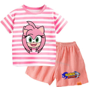 Pyjama enfant Sonic avec short et T-shirt Amy