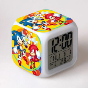 Réveil cartoon Sonic avec Sonic, Tails et Knuckles