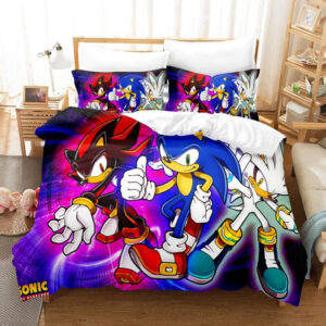 Housse de couette Sonic avec Sonic, Shadow et Silver