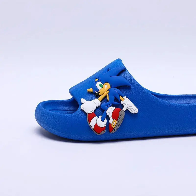 Claquettes Sonic The Hedgehog coloris Bleu Jaune Noir Blanc – Image 2