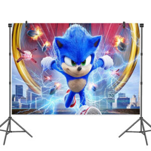 Décor de fond Sonic pour anniversaire