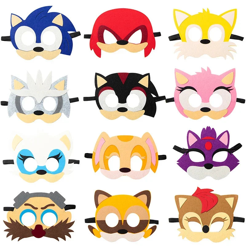 Lot de 12 masques de déguisement Sonic