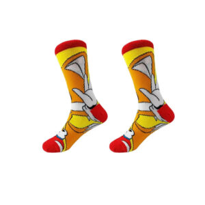 Chaussette jaune Sonic avec Tails