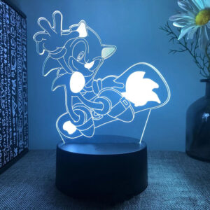 Lampe 3D Sonic snowboard avec variante 7 ou 16 couleurs