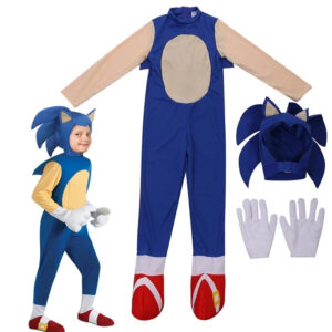 Déguisement Sonic pour enfant avec tailles 4-6 ans à 10-12ans