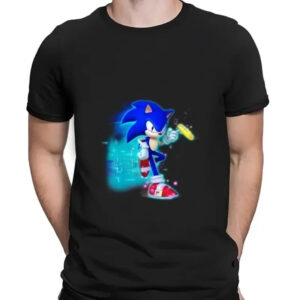 T-shirt Sonic avec anneau en noir ou blanc