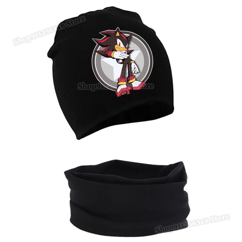 Ensemble bonnet et écharpe Sonic Shadow The Hedgehog – Image 2