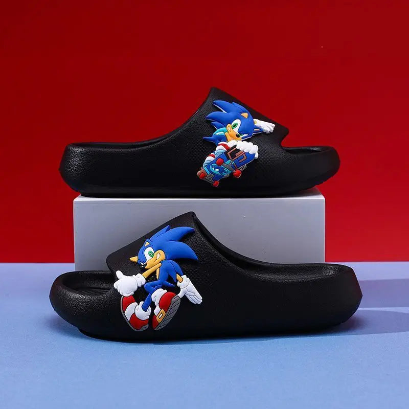 Claquettes Sonic The Hedgehog coloris Bleu Jaune Noir Blanc – Image 8