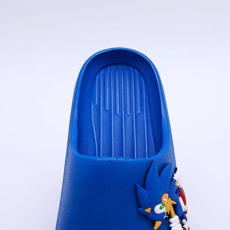 Claquettes Sonic The Hedgehog coloris Bleu Jaune Noir Blanc – Image 3