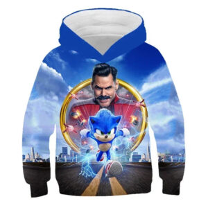 Sweat à capuche Sonic le Film du 100 au 160 et du S au 6XL