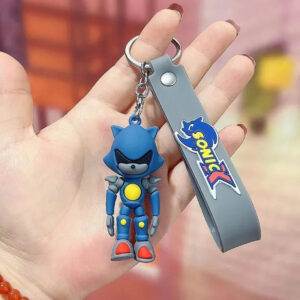Porte-clés figurine Metal Sonic, univers Sonic