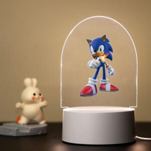 Veilleuse Sonic à socle blanc lumineux