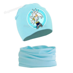 Ensemble bonnet et écharpe Sonic - Silver The Hedgehog