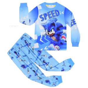 Pyjama Sonic pour garçon, tailles 110 à 150