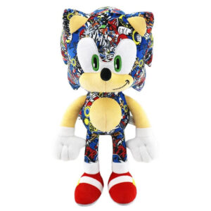 Peluche Sonic au motif Graffiti