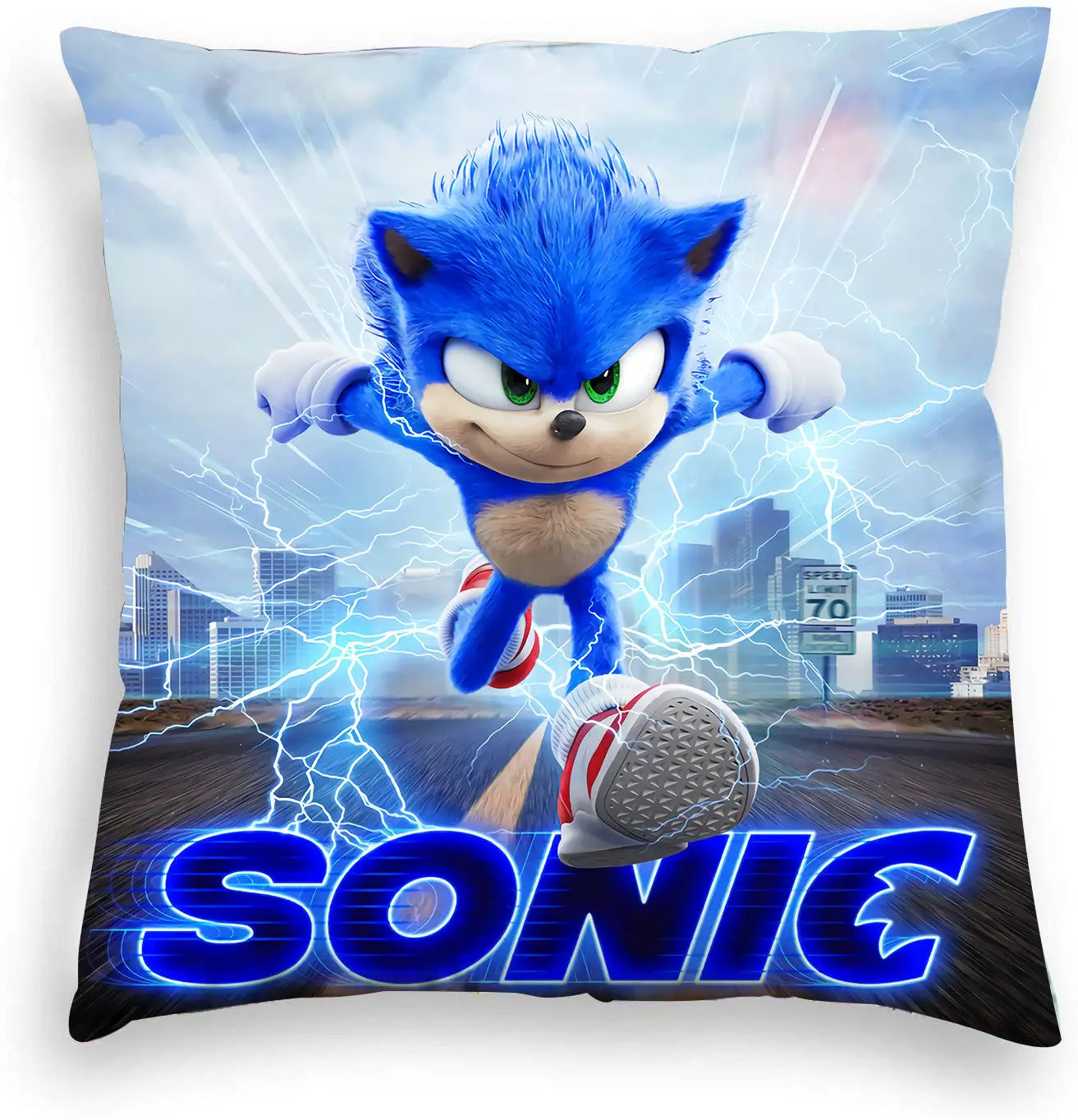 Housse de coussin Sonic 45x45cm regard confiant