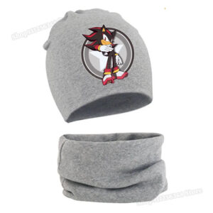 Ensemble bonnet et écharpe Sonic Shadow The Hedgehog