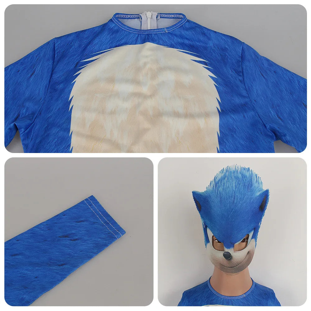 Costume Sonic The Hedgehog avec tailles 110 à 160 – Image 2
