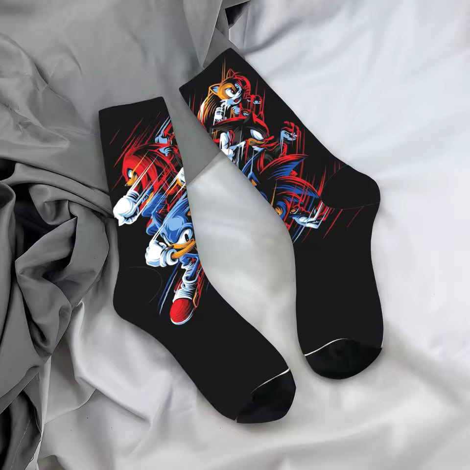 Chaussette rouge Sonic avec Knuckles The Echidna
