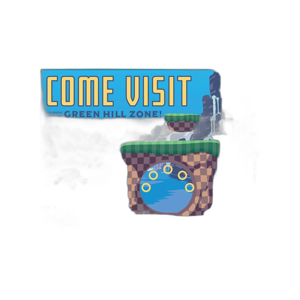 Poster encadré Come Visit Green Hill Zone 30x40 cm